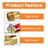 GASHER 6PCS 3/8 Inch Brass Mini Ball Valve, Shut Off