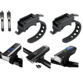 2pcs Bicycle Light Holder Rubber Band Bracket Replacement Dedicated Belt (Light Not Included)