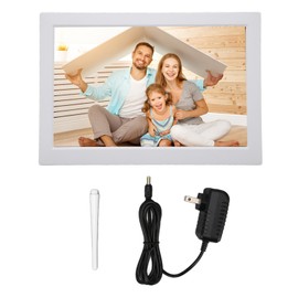 10.1 Inch WiFi Digital Picture Frame Smart 16GB Memory Auto Rotate 1280x800 IPS Touch Screen Photo Frame 100‑240V US Plug