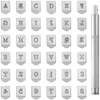 Beebeecraft 1 Set 36Pcs 4.5mm Alloy Leather Stamping Tool Set