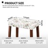 Luarisgur Floral Rectangle Stool Cover 2 Pack Bar Stool Covers