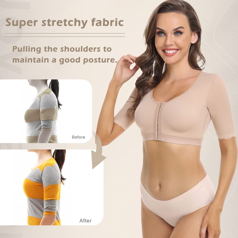 JOYSHAPER Upper Arm Shapers for Women Compression Sleeves Shapewear Crop