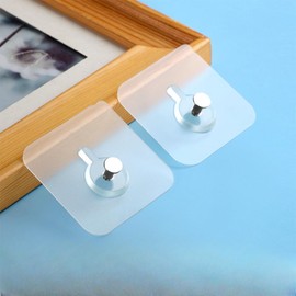VLoxPm 10 Pack Damage-Free Adhesive Wall Hooks for Frames - Strong Hold, No Drilling Needed