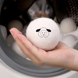 Generic Wool Dryer Balls, Extra Large, Set of 6, Natural Fabric Softener, Chemical Free, Scented XL, Reuable and Replacement for Fabric Softener (White)