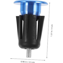 1 Pair Aluminum Bar End Plugs for Bicycle Handlebar - End Caps Handle Grip Plug for Most Road Bike Mountain Bike (Blue)