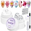 3D Sculpting Gel for Nail Art, 2PCS Clear and White