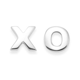 Heather Needham Sterling Silver Hugs and kisses Earrings - X and O stud earrings - Noughts and crosses studs - size: 6mm. Gift Boxed 5350