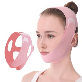 spacemor Face Lifting Belt,Double Chin Reducer,Breathable V Line Shaping Face Masks,Lifting Bandage for Double Chin Up Face Skin