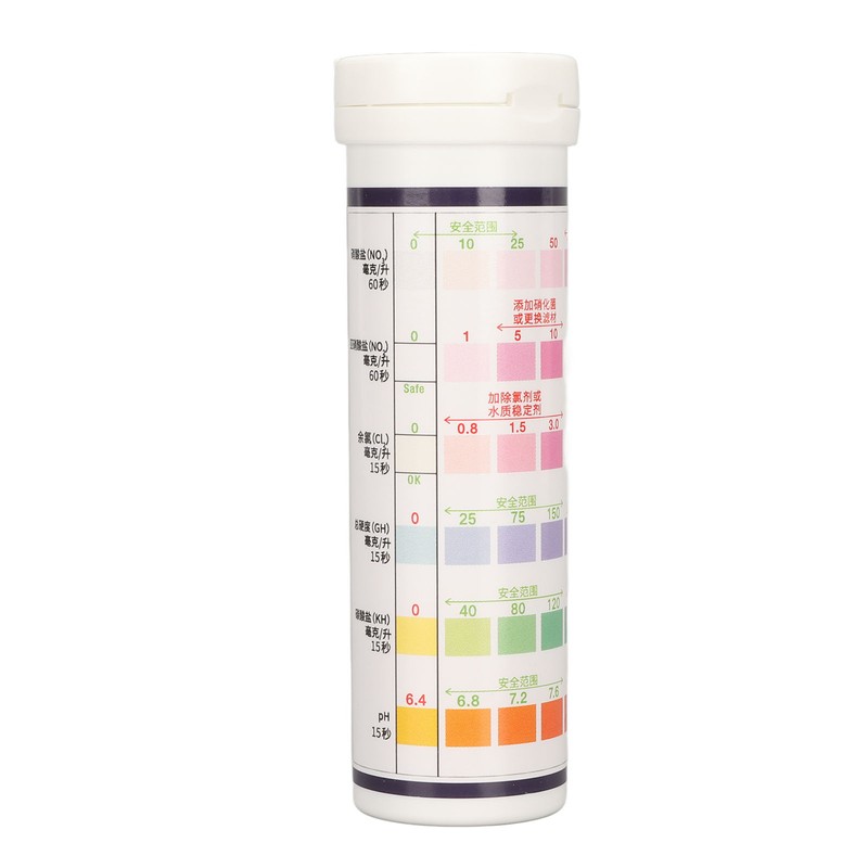 30pcs Aquarium Test Strips Professional 6 in 1 Fish Tank