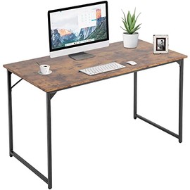 Computer Desk 47 inch Length Study Writing Table, Adjustable feet, Modern Furniture for Home Office, Brown