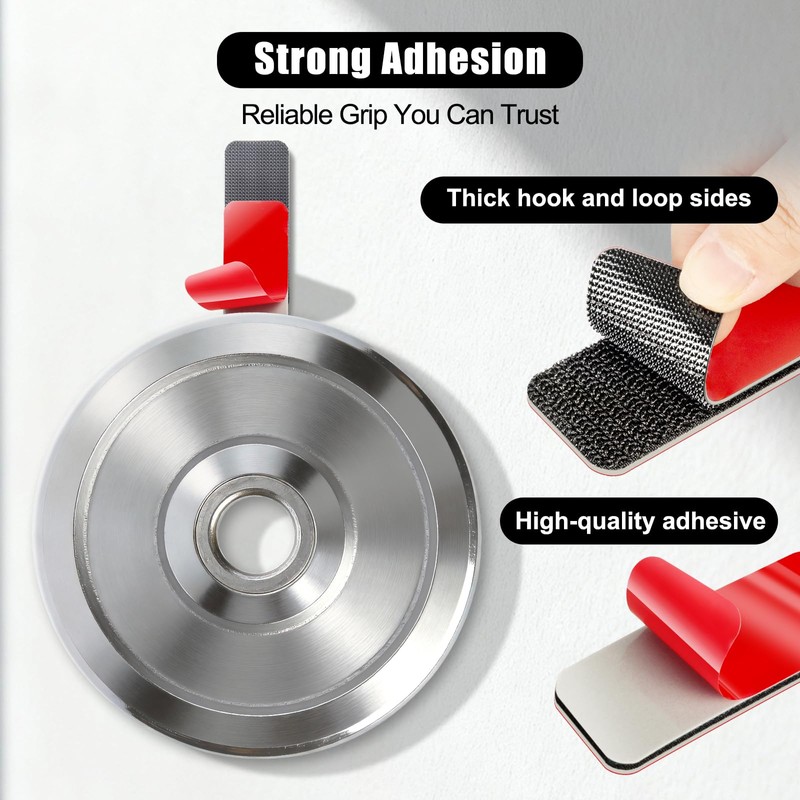 Heavy Duty Adhesive Hook and Loop Strips, 8 Sets (1.18”