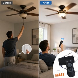 Ceiling Fan Light Remote Control Kit for Home Comfort – 3-Speed Wireless Controller with 1/2/4/8H Timer