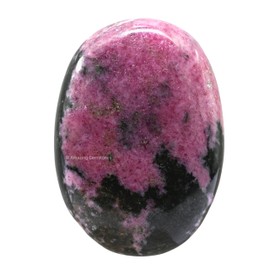 Rhodonite Palm Stone - Hot Massage Worry Stone for Natural Body Chakra Balancing, Reiki Healing and Crystal Grid