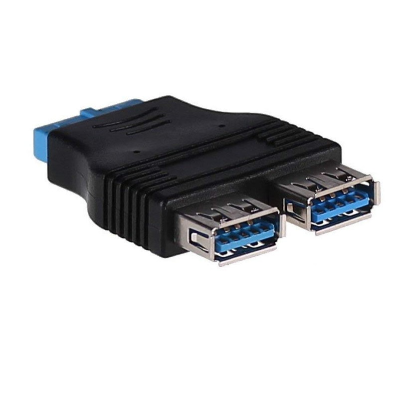 AKYGA AK-CA-58 2X USB 3.0 A Female/USB 19 pin Female