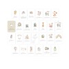 Baby Milestone Cards in Boho Style with Wooden Keepsake Gift