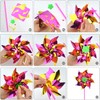 50 Pcs Plastic Rainbow Pinwheel,Windmill Party Pinwheels DIY Pinwheels Set