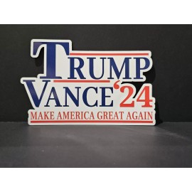 TRUMP / VANCE 2024 STICKERS 2 PACK 5 INCH IN MAGA AMERICA PRESIDENT USA