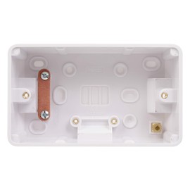 Schneider Electric Lisse 40mm White Plastic Double Surface Cutter Non Waterproof