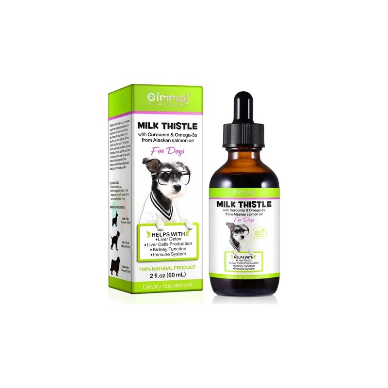 Suplemento Hígado Perros Con Omega 3 Y Cúrcuma Natural 60ml