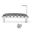 Alnicov Chrome Adjustable Saddle Bridge with Thimbles for Mustang Jaguar