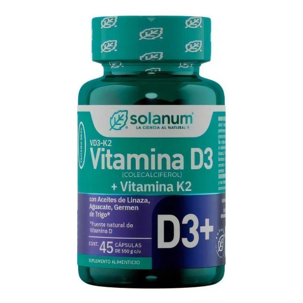 Vitamina D3 + Vitamina K2 Aceite De Linaza Solanum 45