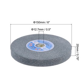 sourcing map 6-Inch Bench Grinding Wheels Aluminum Oxide 60 Grits Surface Grinding Ceramic Tools