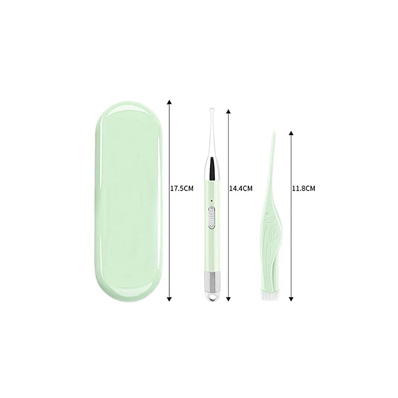 光る耳かき LED ライト付き ピンセット USB 充電式 みみかき ステンレス製 照明付き 耳掃除