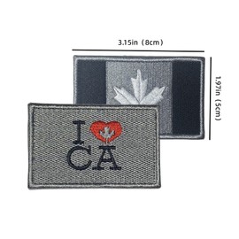 2 Pcs Canada Flag Patch, Tactical Patches Sticker, Embroidered Patches,Canadian Military Uniform Patches For Jackets Backpack Hats