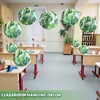 Retisee 12 Pcs Palm Leaf Classroom Decorations Green Paper Lantern