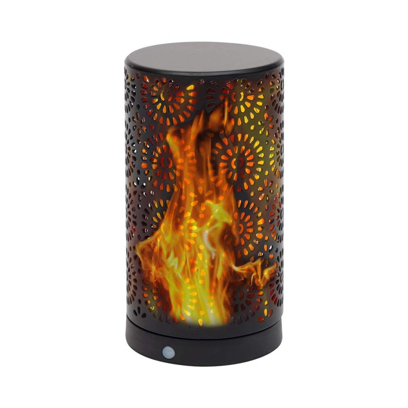 LED Flame Lamp with Timer Table Lamp USB Warm White