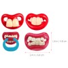 LUOZZY 8pcs Funny Baby Pacifiers Silicone Newborn Baby Teeth Pacifiers
