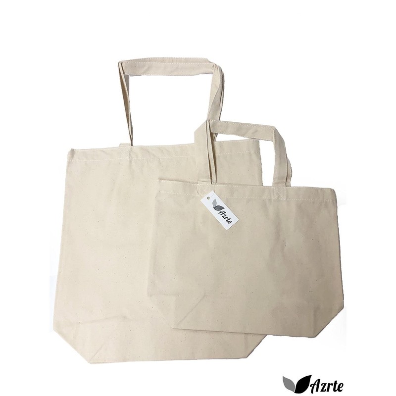 Azurte Canvas Bag, Tote, Eco Bag, Set of 2 in