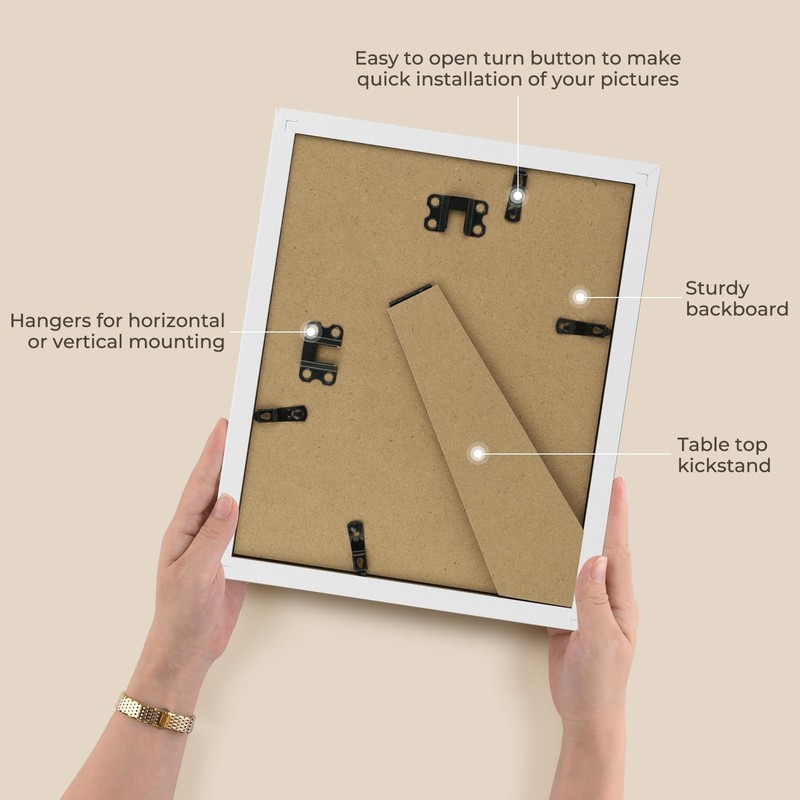 AUEAR, 8x10 Picture Frames Set of 3, with Mat for