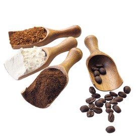 Wooden Scoop for Canisters 4PCS Acacia Wood Scoops for Jars Measuring Spoons for Ground Coffee Scoops Wooden Scoops Measuring Scoop for Seasoning Bath Salt Laundry Detergent Shovel-Multipurpose