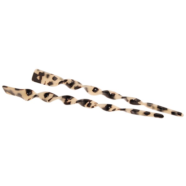 France Luxe Twisted Hair Stick Pair - Ivory Tokyo