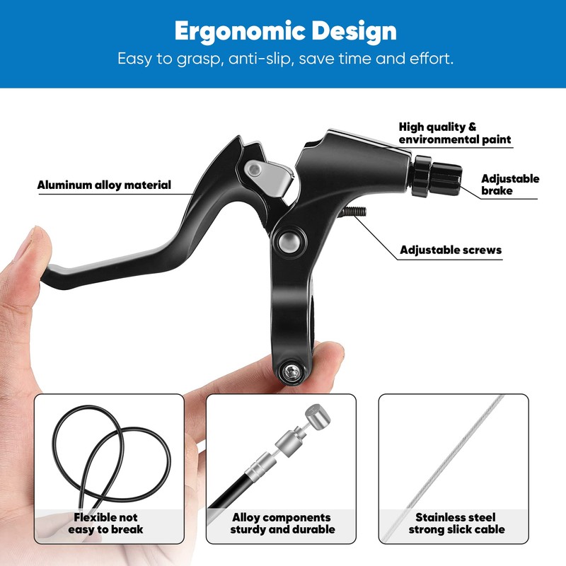 Hmseng V-Type Bike Brake Set, Complete Universal Bike Front and