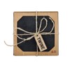 Twine True Fabrication Square Slate Coasters, 4"