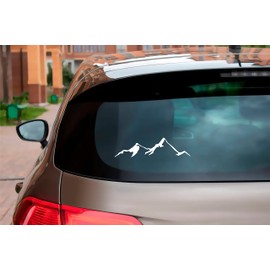 BSD Mountain View Car Vinyl Sticker Decal Bumper Sticker for Auto Cars Trucks Windshield Walls Windows Laptop White 7.5 Inches Approx.