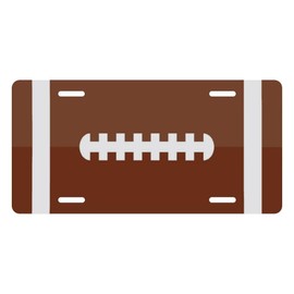 Muishi American Football Decorative License Plate, Vanity Tag, Metal License Plate, Aluminum Novelty License Plate Home Decor for Men/Women/Boy/Girls 6 X 12 Inch (4 Holes)