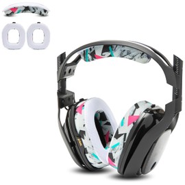 WC Mod Kit A40 – Cooling Gel Earpads + Headband Replacement Compatible With Astro A40 Gen 4 & A40 TR by Wicked Cushions | Enhanced Comfort, Cooling & Durability | 90's White