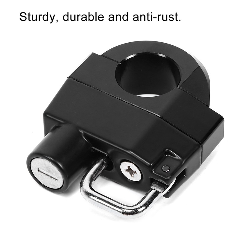 25mm 1in Motorcycle Handlebars Helmet Lock Anti Theft Security Padlock
