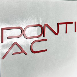 Advanced Trims RED Rear Bumper Plastic Letters - 2004-2008 Pontiac Grand Prix NOT VINYL