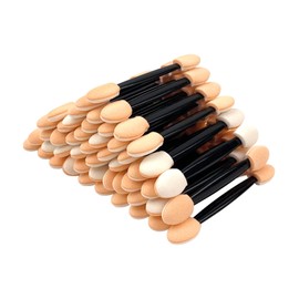 50PCS Disposable Eyeshadow Applicators,Sponge Tips Eye Shadow Applicator Sticks Double Sided, Suitable for Home and Travel Use