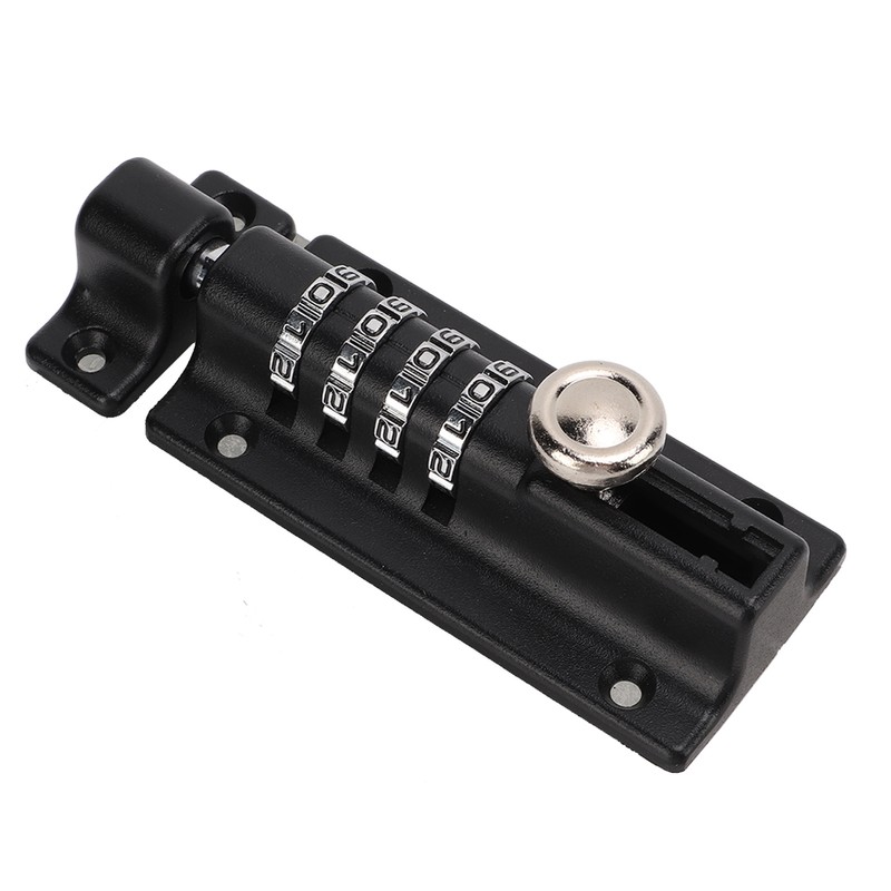 Combination Latch Lock 4 Digit Black Anti Theft Waterproof for