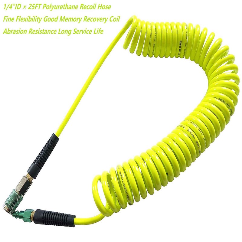 SANFU (PU) Polyurethane Recoil Air Hose 1/4”ID x 50ft with