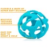 Nuby 100% Silicone Tuggy Teether Ball, 6 Months +, Colors