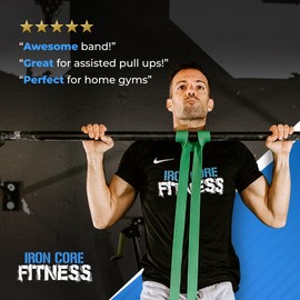 Chin Up Assist Exercise Bands – Resistance Pull Up Band Set 5-Pack for Men and Women – Gym Quality Long Loop Bands for Workout, CrossFit, Calisthenics, Mobility, Stretching, Physical Therapy & Warm-Up
