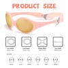 DUCO Bendable Oval Baby Sunglasses with Adjustable Strap UV400 Polarized