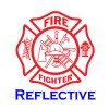 Awareness Vinyl White Red Reflective Firefighter Fire Dept Maltese Cross