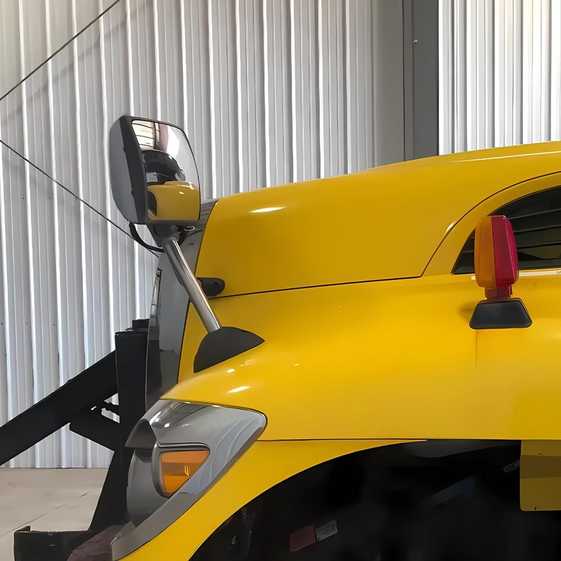 High Soar Chrome Square Convex Hood Mirror Head for International